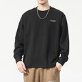 Minimalist Casual Solid Color Long Sleeve Crew Neck Men's T-Shirt